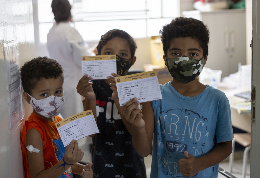 54% das crian&ccedil;as de 5 a 11 anos j&aacute; foram imunizadas