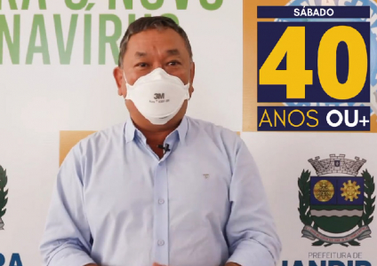 Doutor Sato anuncia antecipação da vacinação contra a Covid-19 para pessoas de 45 anos ou mais