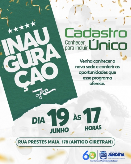 Prefeitura de Jandira inaugura de nova sede do CadÚnico