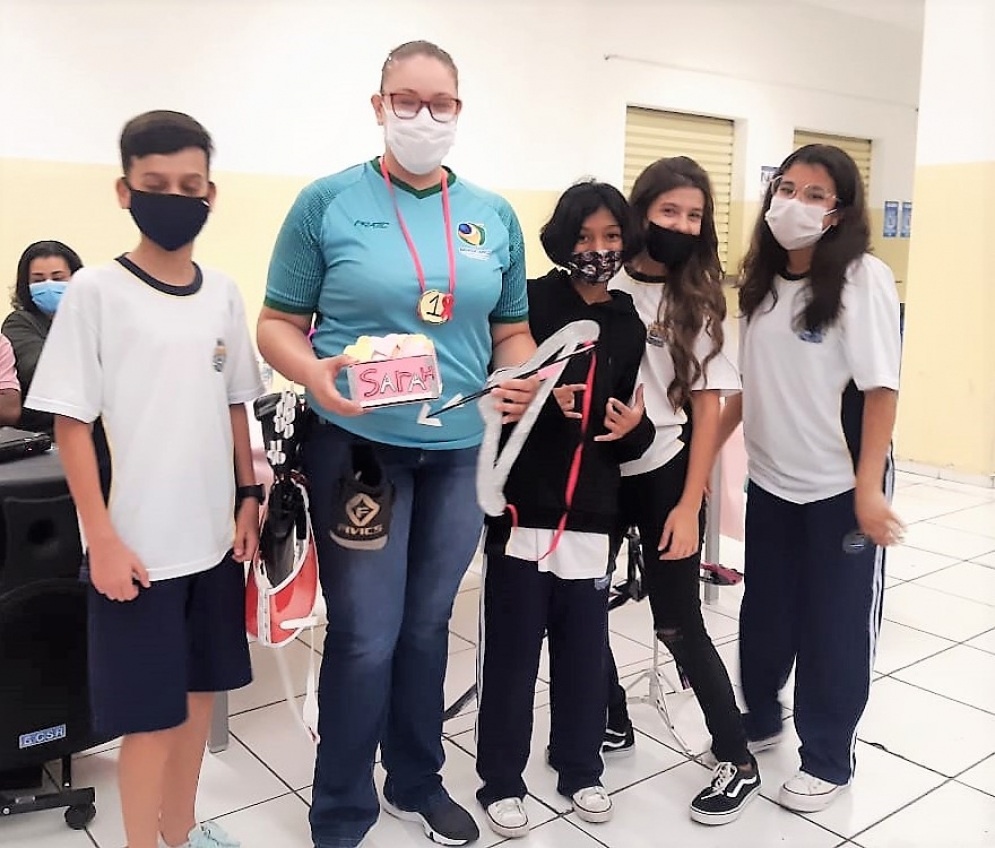 Atleta ol&iacute;mpica de arco &eacute; convidada especial da Emef Marlene Santiago