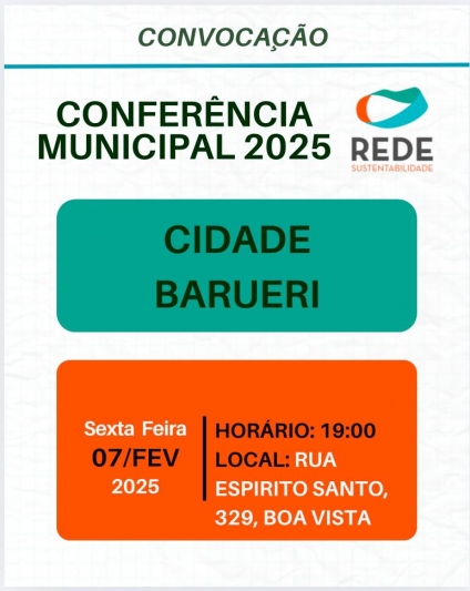 Rede Sustentabilidade realiza Conferência Municipal 2025